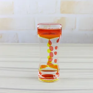 Timer clessidra goccia olio movimento liquido giocattolo sensoriale decorazione scrivania.