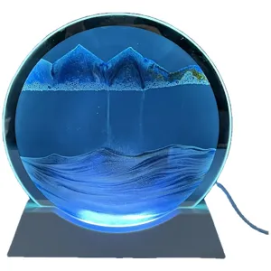 Luminous Quicksand Painting Desktop Decor LED Night Light Creative Home Ornament