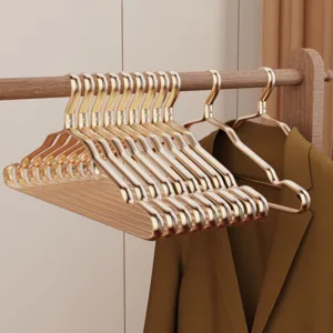 Aluminum Alloy Clothes Hangers Wide Non-Slip Traceless Rust-Proof Heavy Duty Garment Hangers For Wardrobe Home