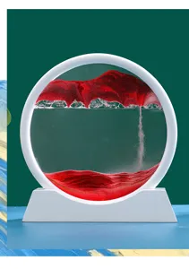 12 Zoll 3D dynamische Sandkunst flüssige Bewegung Sanduhr Skulptur für Wohnkultur Geschenk