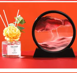 12 Zoll 3D Sanduhr Bild, fließende Sand Kunst Dekoration für Wohnzimmer Tisch Deko.