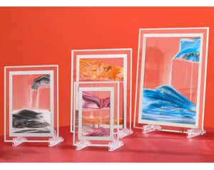 3D dynamic sand art picture desktop ornament glass hourglass home decor gift multiple sizes