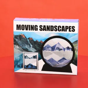 Moving sand art picture 3d hourglass deep sea liquid motion display home decor item