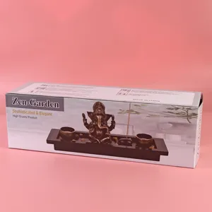 Ganesha Zen Garden Incense Burner Candle Holder Set Decorative Box Packaging Display