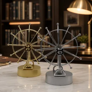 Metal Ferris Wheel Perpetual Motion Machine Creative Office Home Decor Magnetic Swing Toy Desk Ornament Gift