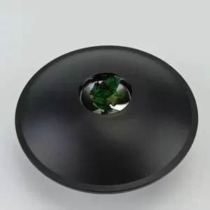 Detailaufnahme des 3D-Miraskops optische Illusion Spielzeug mit Spiegelreflexion und Frosch.