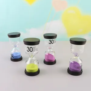 Bunte Plastik Sanduhr 30 Minuten Timer Dekoration Schreibtisch Uhr kreatives Geschenk.