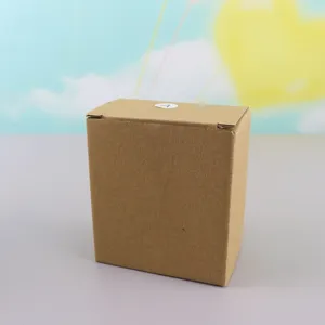 Kraft paper packaging box for music box gift item simple brown cardboard box with label