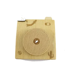 Creatieve beukenhouten camera speeldoos vintage ornament handgemaakte desktop decor cadeau
