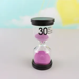 30 minuten plastik absturzsichere sanduhr timer mit lila sand deko geschenk 1stueck