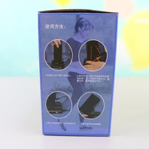 Automatic phone rocker detail showing usage instructions on the blue packaging box clearly.