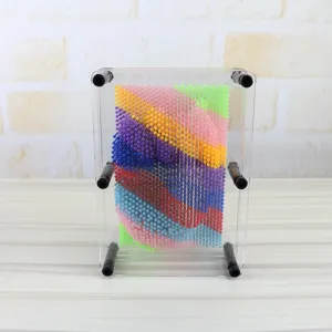 Colorful 3D pin art toy, creative plastic impression desk toy for kids and adults gift.