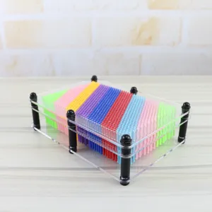 3D pin art toy hand mold plastic colorful needle sculpture funny desk novelty gift