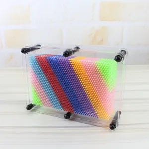 Colorful 3D pin art board toy creative desktop novelty gift sculpture office home decor display
