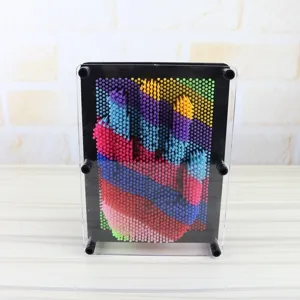 Colorful 3D pin art toy impression hand model desktop novelty creative gift for kids adults.