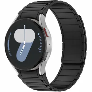 Μαύρο λουράκι καρπού από μαλακή σιλικόνη με μαγνητικό κούμπωμα συμβατό με smartwatch.