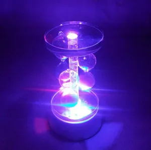 8cm crystal led rotating light base glowing display stand with power adapter included