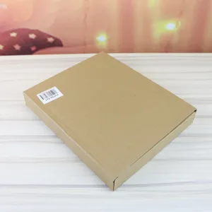 Kraftpapier Verpackungskarton Detailansicht fur geometrischen Fotorahmen, robuste Wellpappe.