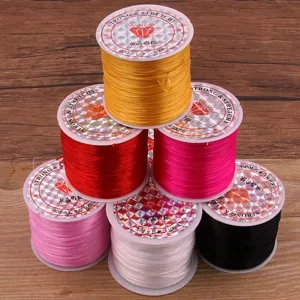 Hilo Elástico de Cristal Cordón de Poliuretano de Gran Elasticidad Para Fabricación de Pulseras DIY Accesorios de Joyería Hechos a Mano