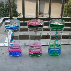Clessidra a goccia d'olio liquido a doppio colore, giocattolo creativo antistress regalo.