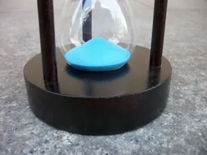 Runde Holz Sanduhr 15 Minuten Blauer Sand Timer Tischdekoration Kreatives Ornament