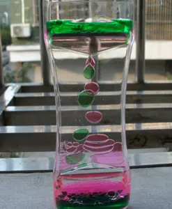 Clessidra a olio liquido colorato gioco sensoriale antistress decorazione per scrivania