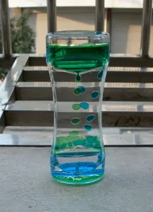 Clessidra a olio liquido bicolore giocattolo antistress per decorazione scrivania