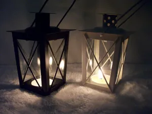 Iron candle lantern decor for home wedding romantic Moroccan style candle holder set