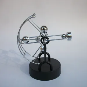 Large umbrella kinetic art pendulum toy, metal celestial globe home office desktop decor.
