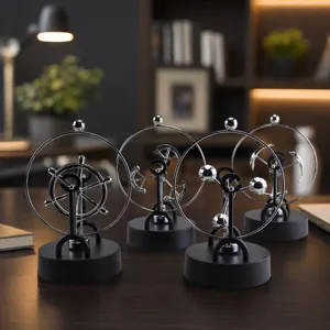 Kreatives Perpetual Motion Himmelsglobus Kinetische Art Schreibtisch Spielzeug Magnetische Büro Heimdekor Wissenschaftliches Ornament