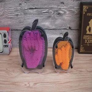 Mooie Appel 3D Pin Art Speelgoed Kunststof Hand Sculptuur Bureau Decoratie Cadeau