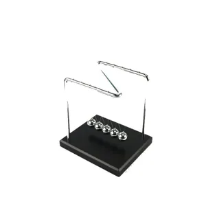 Z-shaped wooden Newton's cradle balance balls physics science desk toy office decor main