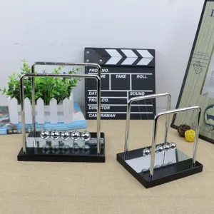 Solid wood base Newton cradle balance balls physics science desk toy office decor item