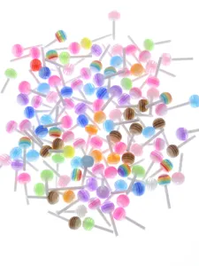 Kleurrijke 6mm DIY hars lolly cabochons, schattige mini snoep nail art bedels en accessoires.