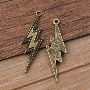 Dijes de rayo de aleación de zinc DIY para pulseras hechas a mano y accesorios de joyería.