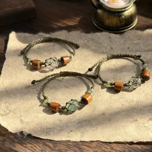 Original Design Handgemachte Gewebte Kristall Armband Forst Stil Kiefernnebel Perlen Hand Schnur Damen Mode Schmuck
