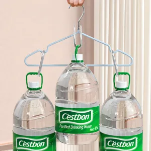 Heavy duty clothes hanger with thickened core, strong load bearing for home closet organization.