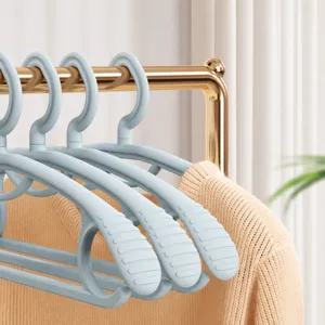 Plastic clothes hangers widened shoulder seamless drying rack home anti-slip coat hangers pack