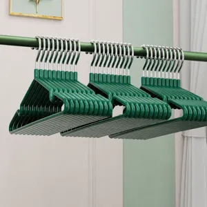 Stainless Steel Clothes Hangers Heavy Duty Non Slip Coat Hangers With Dip Coated Protection Space Saving Closet Organizer