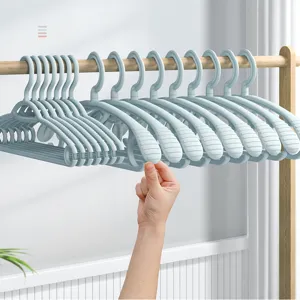 Plastic clothes hangers household seamless drying rack thickened wide shoulder coat hangers