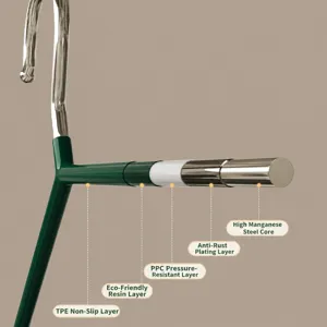 Durable stainless steel non-slip clothes hanger heavy duty garment rack for daily home use.