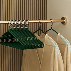Non-marking clothes hanger anti-slip coat hangers thick metal clothes drying rack set