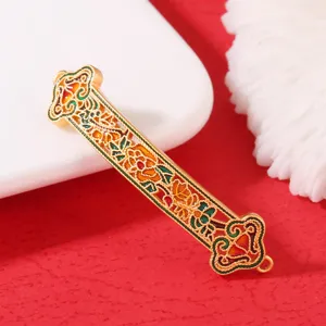Chinesischer traditioneller Cloisonne Emaillierter Ruyi Metallverbinder fur DIY Armband Schmuck.
