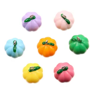 7 Colors Resin Pumpkin Charms 17mm DIY Pendant Jewelry Making Crafts Accessories
