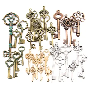 Vintage Steampunk Legierung Schlüssel Anhänger gemischte Größen Farben Schmuck DIY