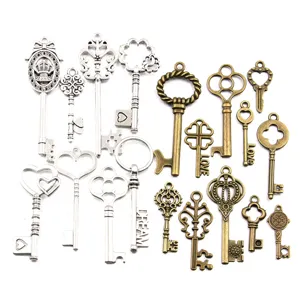 Vintage Steampunk Legierung Skelett Schlüssel Anhänger sortiert Schmuckherstellung DIY Zubehör
