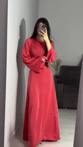 Women solid color long sleeve maxi dress spring elegant slim fit casual party long dress outfit