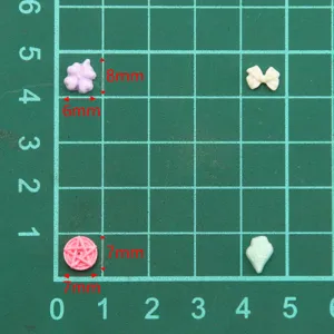 Mini colorati resina nail art charms stili misti carino fiocco stella marina accessori