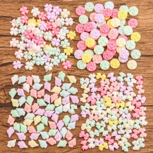 Ciondoli nail art in resina colorata fiori conchiglie fiocchi stelle accessori DIY