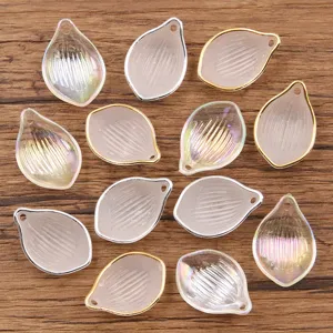 Ciondoli a Forma di Foglia in Acrilico Perlato per Creazione di Gioielli DIY Orecchini Bracciali Collane Accessori per Borse Donna